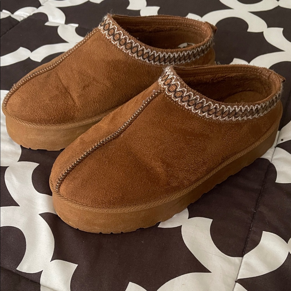 Brown Suede Mules